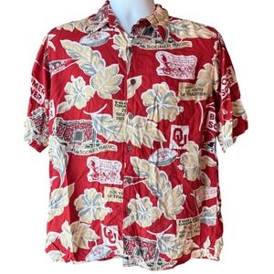 Reyn Spooner Oklahoma Sooners Hawaiian Shirt NCAA Football Button Up Small
